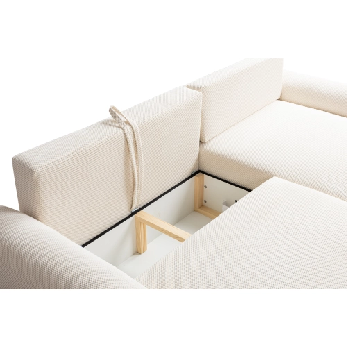 Narożnik z funkcją spania NABOO Tkanina Onega 28